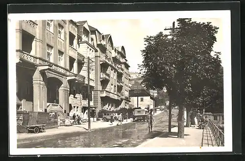 AK Jachymov, Teilansicht mit Strassenblick