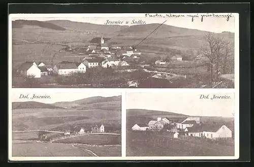AK Jesenice u Sedlce, Panorama und Dol. Jesenice