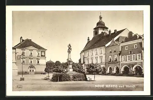 AK Nove Mesto nad Metuji, Partie am Marktplatz