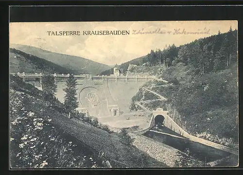AK Krausebauden, Blick zur Talsperre