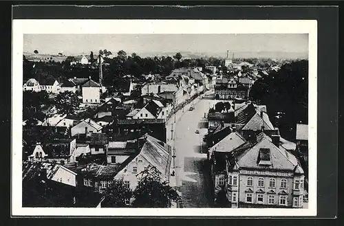 AK Hohenelbe / Vrchlabi, Teilansicht mit Strassenblick