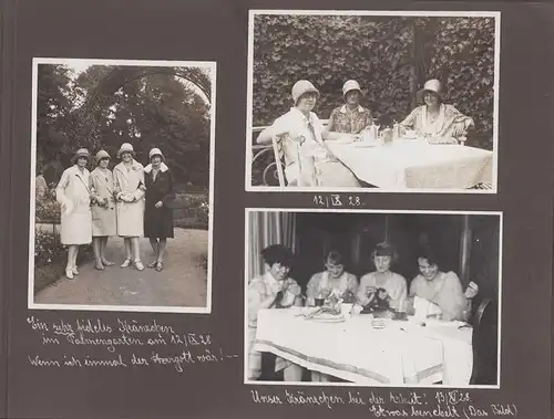 Fotoalbum mit 160 Fotografien, Ansicht Leipzig, Studenten V.A.L. 1926-1929, Stiftungsfest, Maskenball, auch Aufmärsche