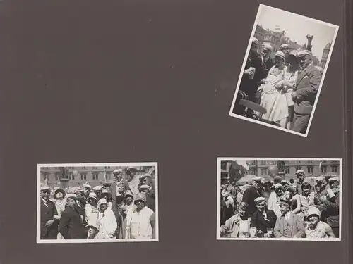 Fotoalbum mit 160 Fotografien, Ansicht Leipzig, Studenten V.A.L. 1926-1929, Stiftungsfest, Maskenball, auch Aufmärsche