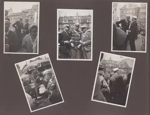 Fotoalbum mit 160 Fotografien, Ansicht Leipzig, Studenten V.A.L. 1926-1929, Stiftungsfest, Maskenball, auch Aufmärsche