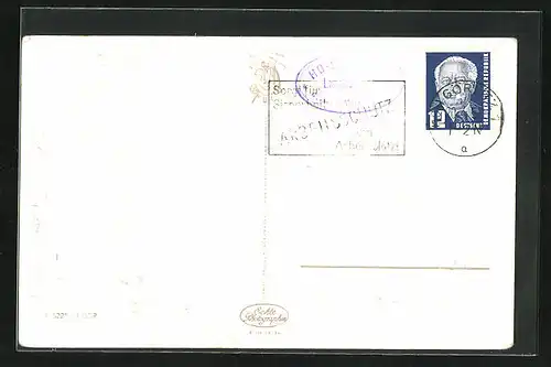 AK Propagandastempel DDR Sorgt für Sicherheit am Arbeitsplatz!