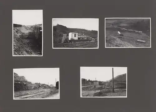 Fotoalbum 75 Fotografien Ohntal Basalt-Werke, Ansicht Ortenberg / Hessen, Schotterwerk, Schütte zum beladen von Zügen