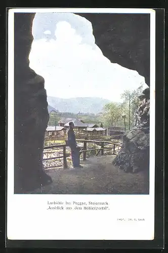 AK Semriach-Peggau, Ausblick aus dem Eingang zur Lurhöhle