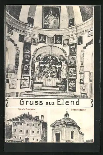 AK Lend-Embach, Gasthaus Röck, Gnadenkapelle, Altar