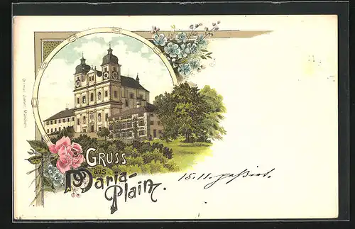 Lithographie Maria-Plain, Wallfahrtskirche