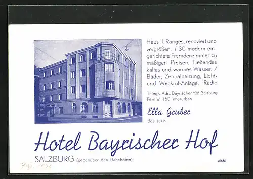 AK Salzburg, Hotel Bayrischer Hof