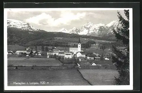 AK Mariapfarr i. Lungau, Kirche und Berglandschaft