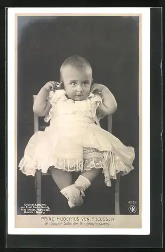 AK Prinz Hubertus von Preussen der jüngste Sohn des Kronprinzenpaares