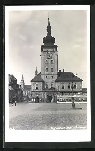 AK Saaz, Rathaus mit Cafe