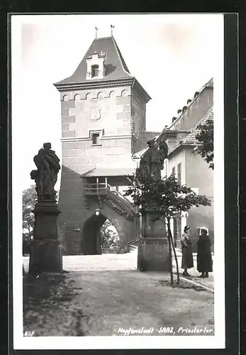 AK Zatec, Strassenpartie am Priestertor