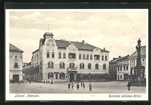 AK Litovel, Rolnicka zalozna-Hotel, Namesti