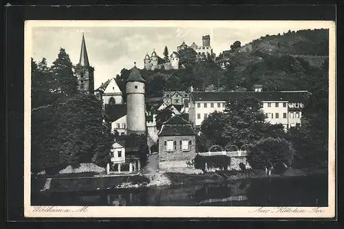 AK mit Landpoststempel Rauenberg Wertheim Land