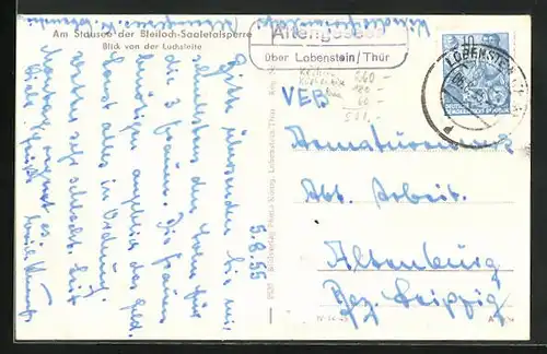 AK mit Landpoststempel Altengesees über Lobenstein /Thür.