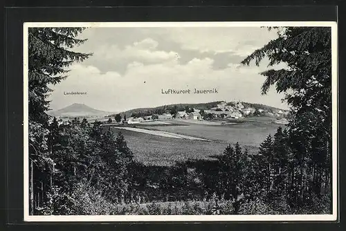 AK mit Landpoststempel Jauernick über Görlitz