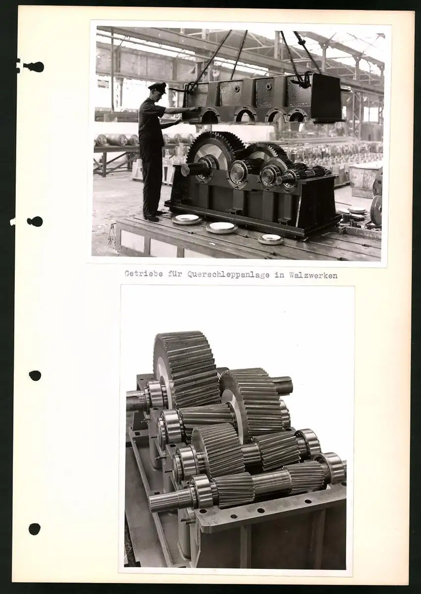 Fotoalbum mit 84 Fotografien Industrie-Werke Karlsruhe AG, Maschinen - und Anlagen Fabrikation, Getriebe, Walzwerke u.a. 47