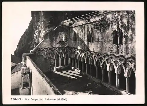 Fotografie Grafia Roma, Ansicht Amalfi, Hotel Cappuccini (il chiostro del 1200), Grossformat 27 x 19cm