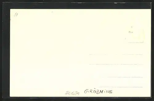 AK Gröbming, Gasthaus Post, Strassenpartie