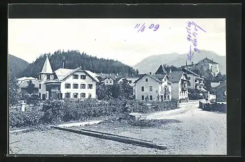 AK Golling, Bahnhofstrasse und Schloss