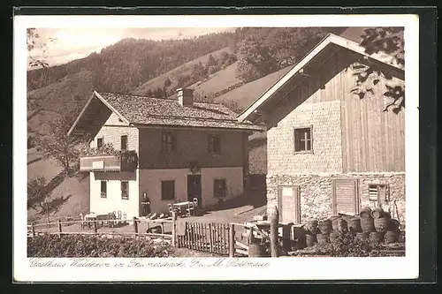 AK Thumersbach, Gasthaus Waldheim am Wege zum Hundstein