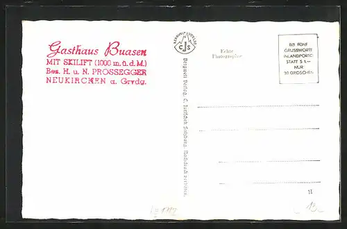 AK Neukirchen /Oberpinzgau, Gasthaus Buasen