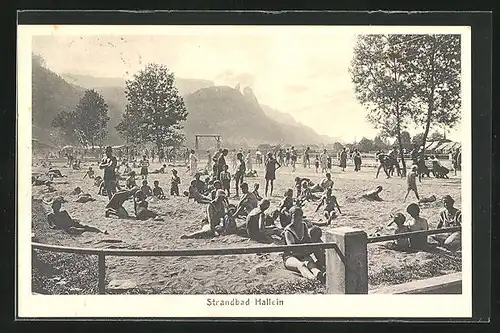 AK Hallein, Szene aus dem gut besuchten Strandbad