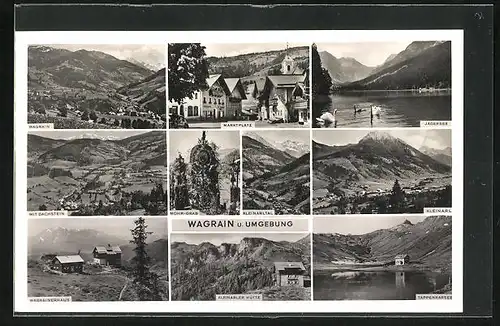 AK Wagrain, Gasthaus Wagrainerhaus, Marktplatz, Tappenkarsee