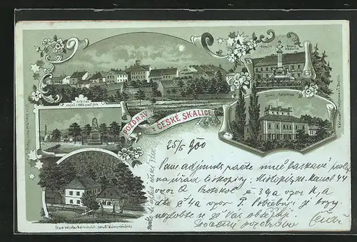 Mondschein-Lithographie Ceska Skalice, Zamek Ratiborice