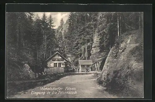 AK Wekelsdorf, Haus am Eingang in die Felsenstadt