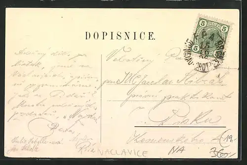 AK Vaclavice, Restaurace P. Rudolfa, Nadrazi, Kostelic sc. Vaclava
