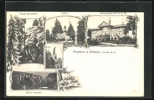 AK Hvezda u Police n. M., Restaurace, Kaple, Sova