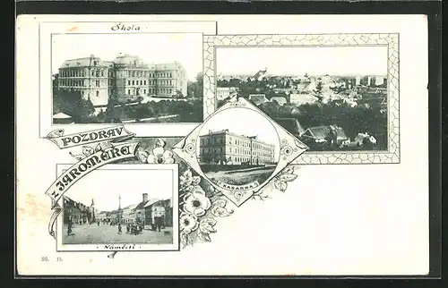 AK Josefstadt / Josefov / Jaromer, Skola, Namesti, Kasarna, Celkovy pohled