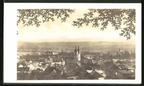 AK Bohosudov, Ortsansicht mit Kirche