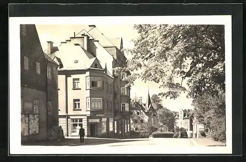 AK Weipert / Vejprty, Strassenpartie mit Geschäft