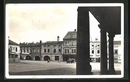 AK Leipnik /Lipnik, Námesti, Geschäfte am Marktplatz