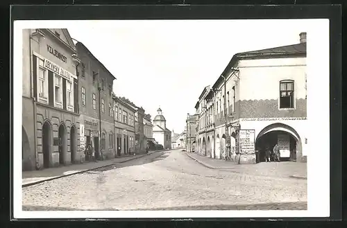 AK Leipnik /Lipnik, Obcanska Zálozna, Strassenpartie