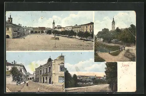 AK Leipnik /Lipnik, Marktplatz, Strassenansichten