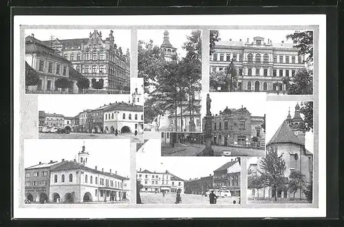 AK Leipnik /Lipnik, Námesti, Marktplatz, Kirche, Denkmal