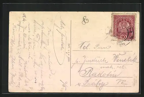 AK Prerau /Prerov, Ortsansicht, Amtsgebäude