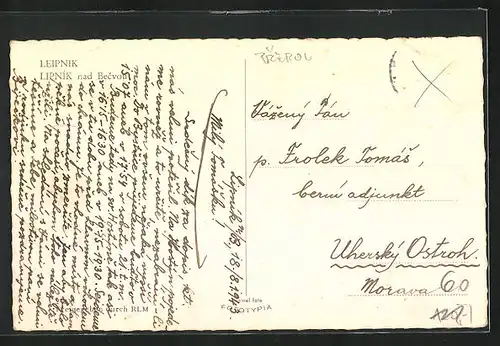 AK Leipnik /Lipnik n. Bec., Kasna, Namesti