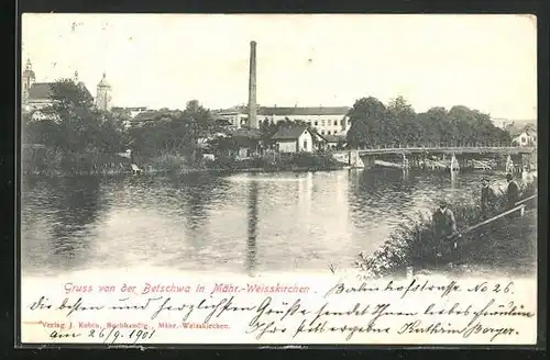 AK Mähr.-Weisskirchen, Betschwa mit Brücke