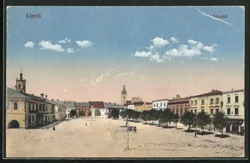 AK Lipnik, Namesti, Platz mit Brunnen