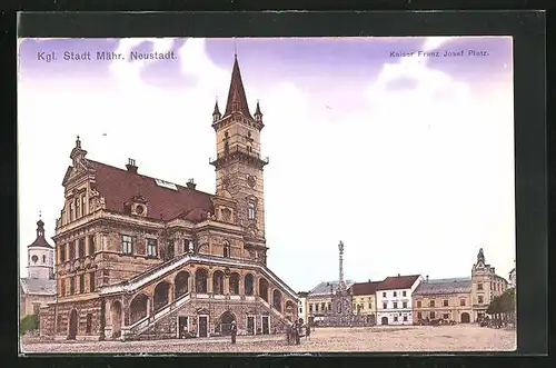 AK Mähr.-Neustadt, Rathaus, Kaiser Franz Josef Platz