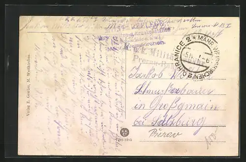 AK Mährisch Weisskirchen, Villen an der Betschwa