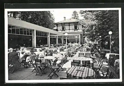 AK Teplice nad Becvou, Lazenska restaurace, Restaurant Aussenbereich