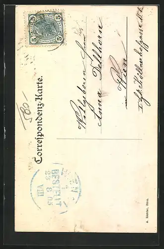 AK Bärn /Mähren, Kirchengasse, Bahnhof, Villa Sigmund, Krankenhaus, Freihof