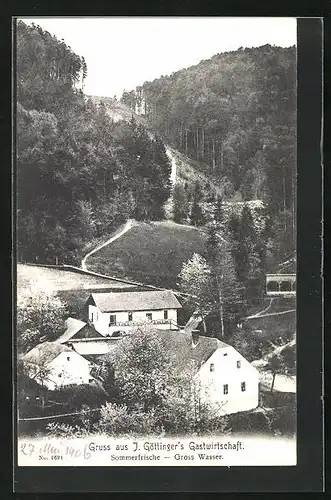 AK Gross Wasser, J. Göttingers Gasthaus